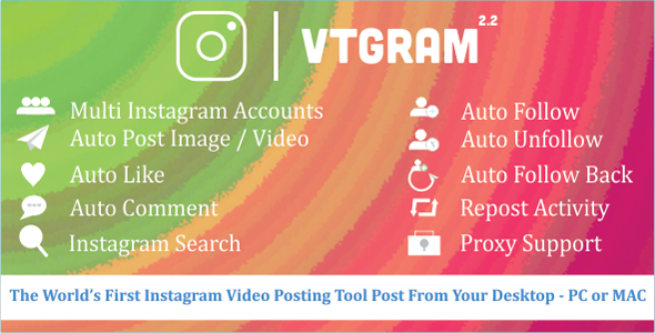 47941  VTGram v2.2 - Instagram Tool For Marketing