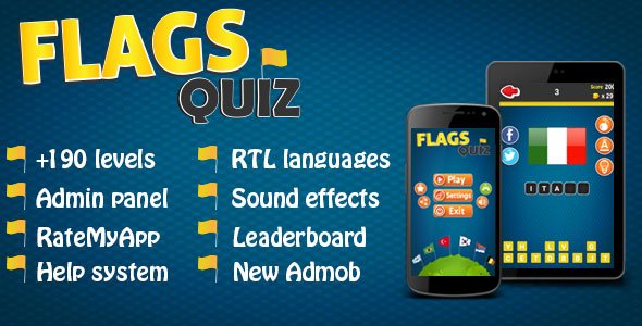 48024  Flags Quiz - Android Game + Admin Panel