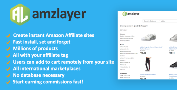 48138  Amzlayer v1.10 - Amazon Affiliate Sites Builder