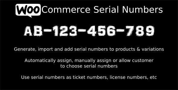 48143  WooCommerce Serial Numbers v1.25 - WordPress Plugin
