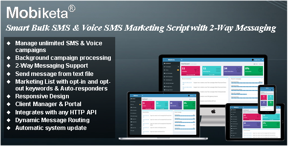 48413  Mobiketa v4.0.1 - Complete Mobile Marketing Script with Bulk SMS