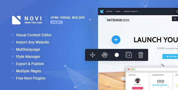 48517  Novi v0.9.1 - HTML Page Builder & Visual Content Editor