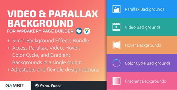 48932  Video & Parallax Backgrounds For WPBakery Page Builder v4.8