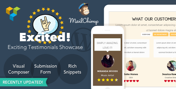 49006  Testimonials Showcase for WordPress v1.3.2 - Excited!