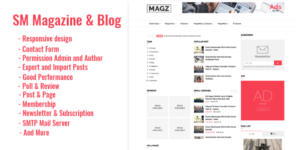 49274  SM - Magazine News & Blog Script