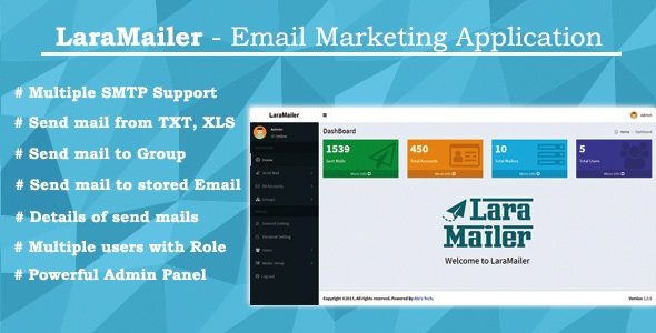 49343  LaraMailer - Email Marketing Application with Multiple SMTP Support