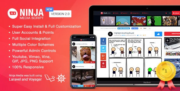 49518  Ninja Media Script v2.0.5 - Viral Fun Media Sharing Site