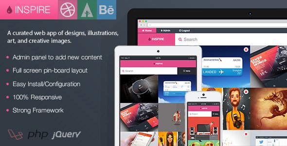 49584  Inspire - Dribbble, Forrst, and Behance Board