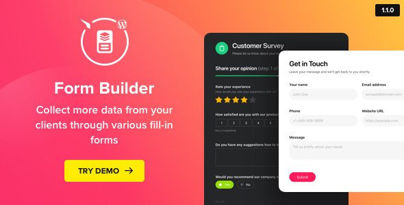 49705  Form Builder v1.1.0 - WordPress Form plugin