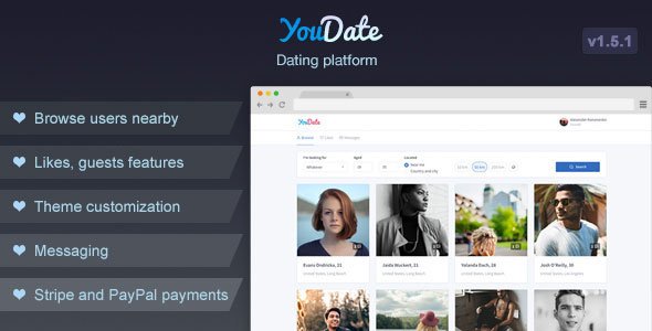 49839  YouDate v1.5.1 - Dating Script
