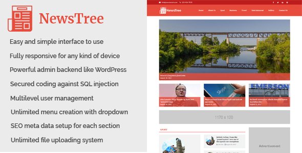 49893  NewsTree - Magazine and News Portal Website CMS