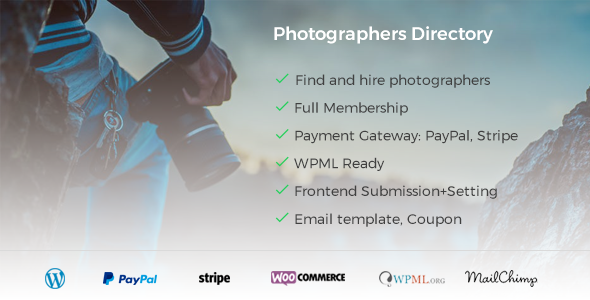 49918  Photographer Directory v1.0.5 - WordPress Plugin