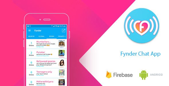 50085  Fynder - Find, Chat, Meet - Realtime Chat Application with Firebase