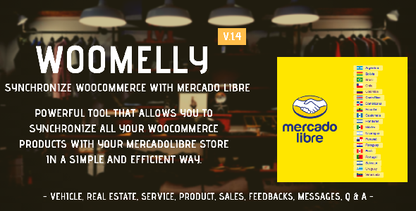 50146  Woomelly v1.4.3 - Synchronize Woocommerce with MercadoLibre