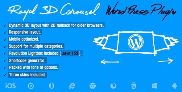 50604  Royal 3D Carousel v1.1 - Wordpress Plugin