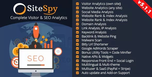 50620  SiteSpy v5.1.1 - The Most Complete Visitor Analytics & SEO Tools - 