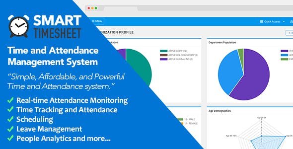 51021  Smart Timesheet v3.7 - Time and Attendance Management System