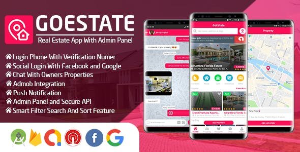 51035  GoEstate - Real Estate App With Admin Panel