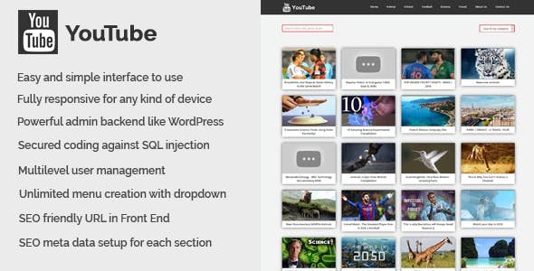 51087  YouTube v1.0.0 - YouTube Video Collection CMS