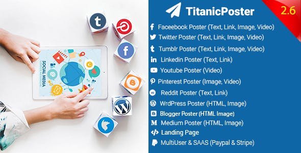 51215  TitanicPoster v2.6 - Social Media Posting Solution
