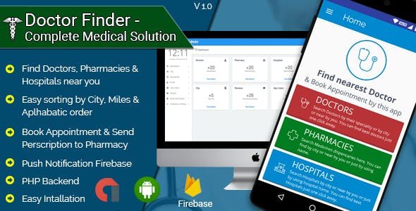 51278  Doctor Finder v1.3 - Complete Medical Solution Android Application