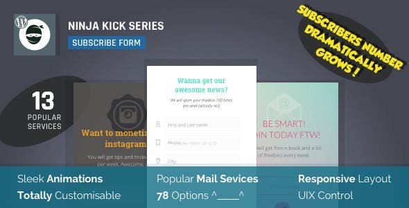 51517  Ninja Kick v1.5.6 - Subscription WordPress Plugin