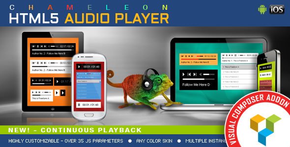 51614  Chameleon Audio Player v1.3.2 - WPBakery Page Builder Addon