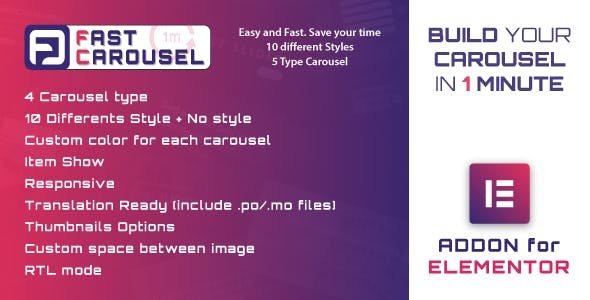 51623  Fast Carousel for Elementor v1.0 - WordPress Plugin