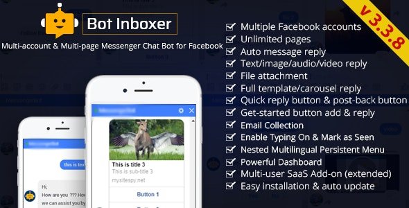 51842  Bot Inboxer - A EZ Inboxer Add-on : Multi-account & Multi-page Messenger Chat Bot for Faceboo