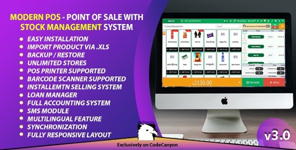 51901  Modern POS v3.0 - Point of Sale with Stock Management System