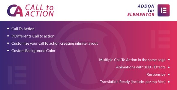 51964  Call To Action for Elementor v1.0 - WordPress Plugin