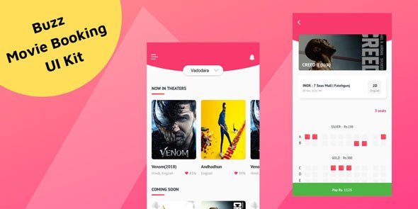 51977  Buzz - Android Studio Movie Booking UI Kit