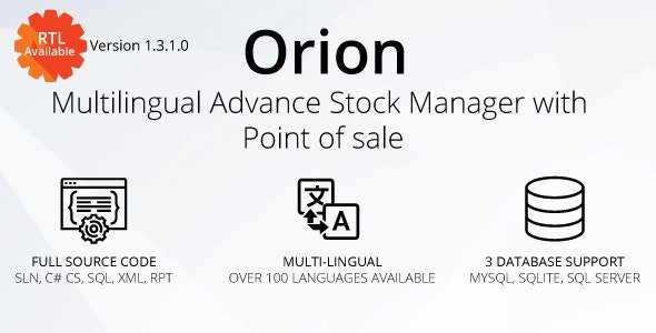51985  Orion v1.3.1.0 - Multilingual advance stock manager with Point of sale system