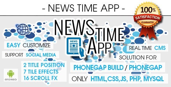 52077  News Time App With CMS v1.0.4 - Android [ AdMob & Push Notifications ]