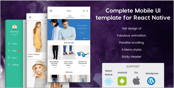 52182  BeoStore v3.9.6 - Complete Mobile UI template for React Native