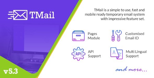 52291  TMail v5.3 - Multi Domain Temporary Email System