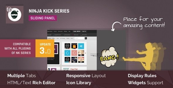 52315  Ninja Kick: Sliding Panel for WordPress v3.0.11