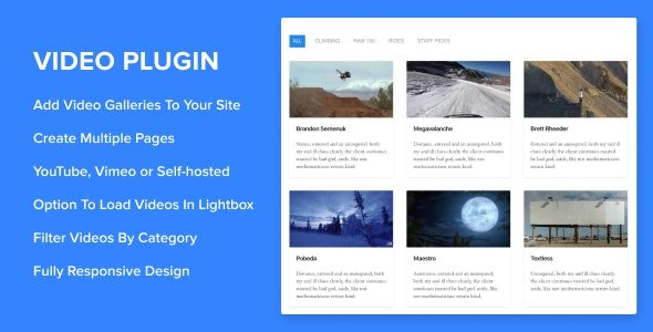 52336  Sortable Video Embed v2.0.0 - WordPress Plugin