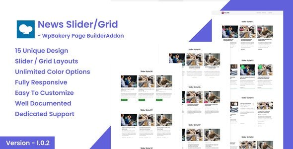 52383  News Post Sliders News Post Grid Builder Addon v1.0.2 - WpBakery Page Builder Wordpress