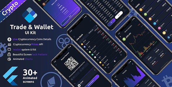 52390  Crypto Trade & wallet Flutter UI kit v1.0