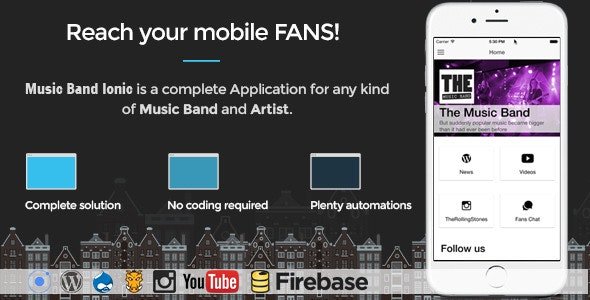 52392  Music Band v17 - Ionic 3 - Full Application
