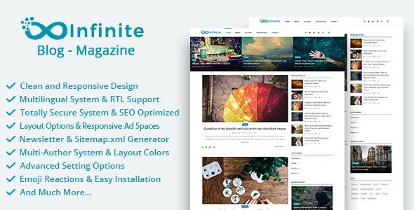 52594  Infinite v3.9 - Blog & Magazine Script - 