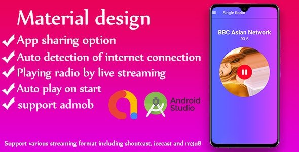 52658  Single Radio android Radio app + admob v1.0