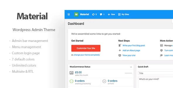 52789  Materil v1.2.0 - Wordpress Material Design Admin Theme