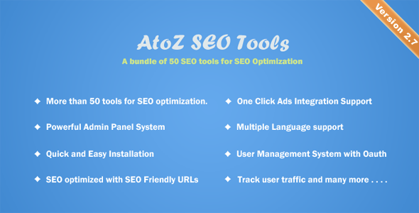 52891  AtoZ SEO Tools v2.7 - Search Engine Optimization Tools