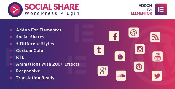52988  Social Share for Elementor v1.0 - WordPress Plugin