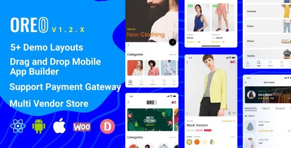 53008  Oreo Fashion v1.2.4 - Full React Native App for Woocommerce