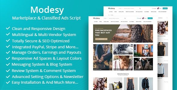 53056  Modesy v1.5.3 - Marketplace & Classified Ads Script - 
