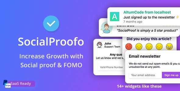 53475  SocialProofo v1.7.1 - 14+ Social Proof & FOMO Notifications for Growth - 