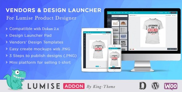 53649  Vendors & Design Launcher v1.0 - Addon for LUMISE Product Designer
